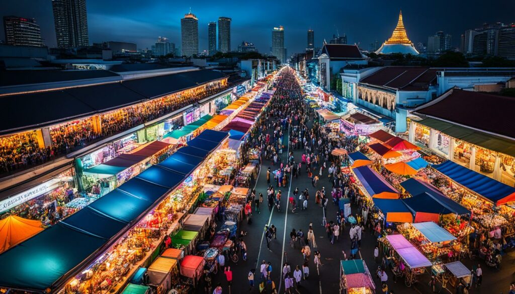 shopping in Bangkok at night